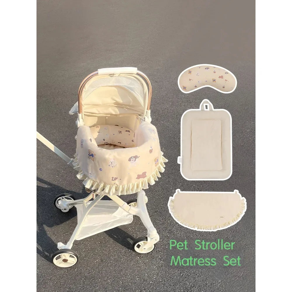 Waterproof Dog Stroller Mattress Cover Set