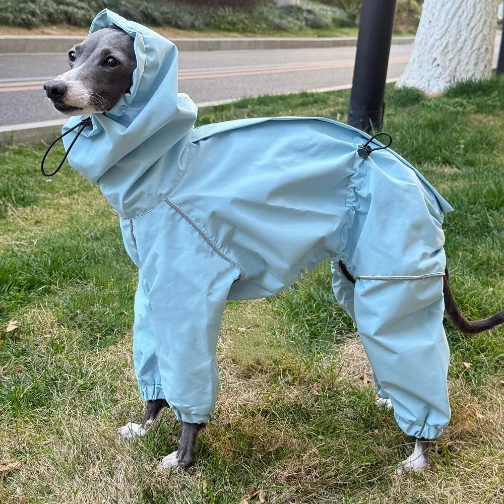 Windproof Dog Raincoat for Large Dog,Adjustable Strap 5XL Available