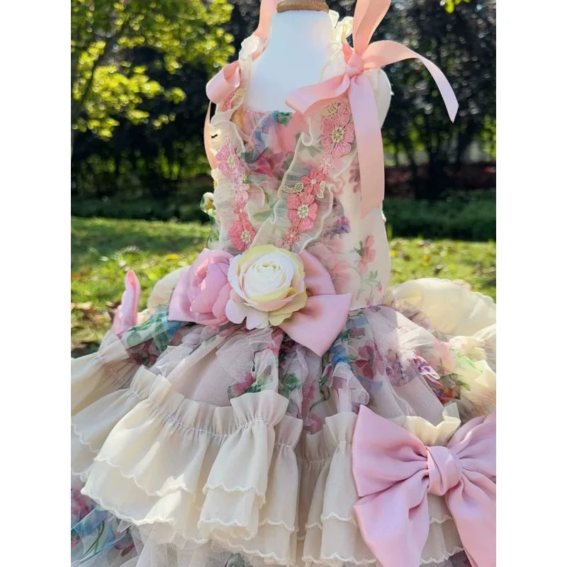 Handmade Long Trailing Puppy Dress (Customize Available)