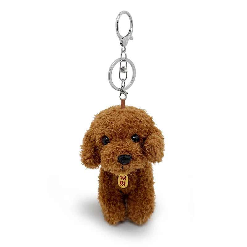 Simulated Dog Keychain,Teddy Fleece Toy