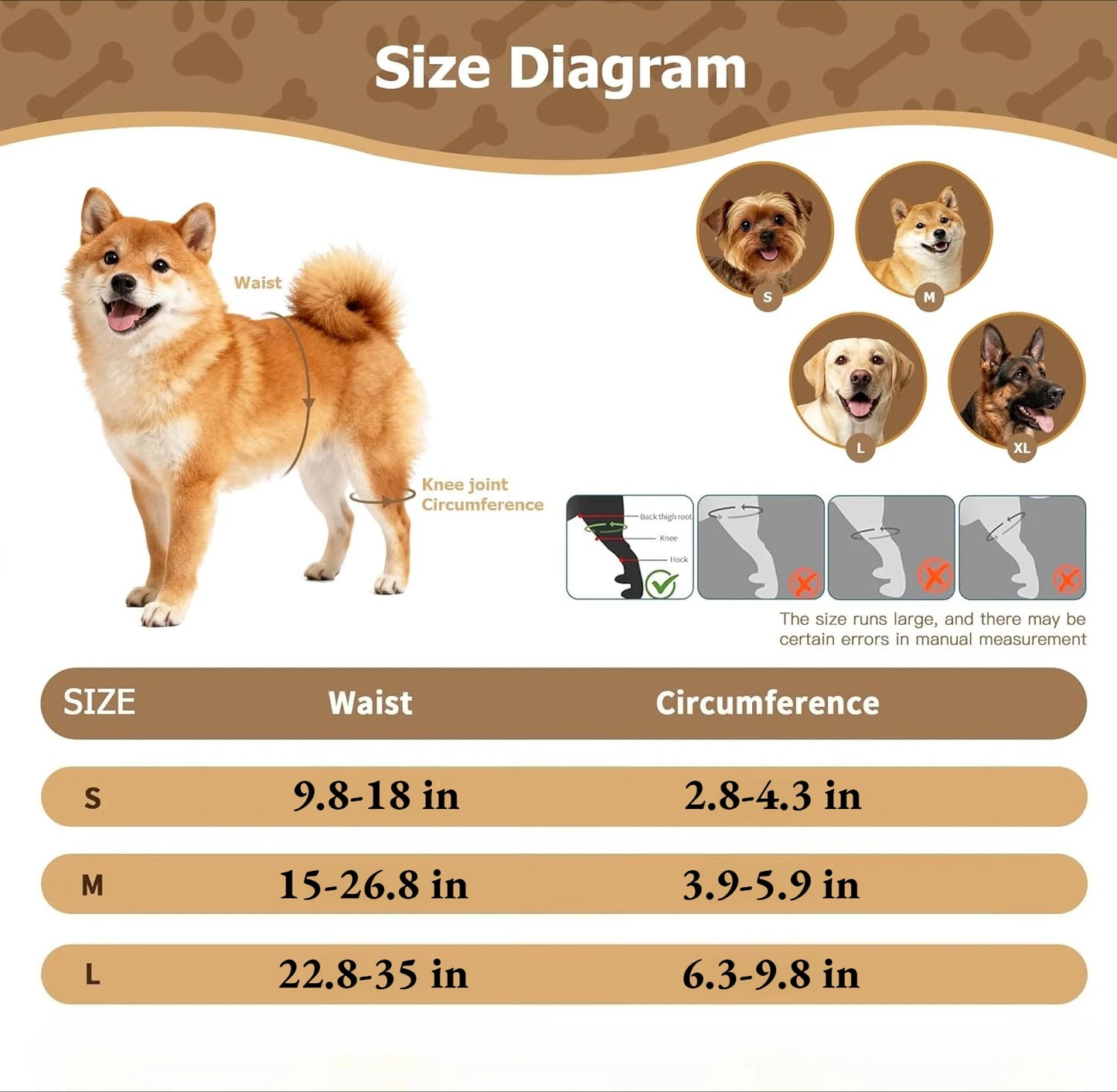 Dog Hip Brace for Hip Dysplasia, Pet Joint Pain Relief Brace