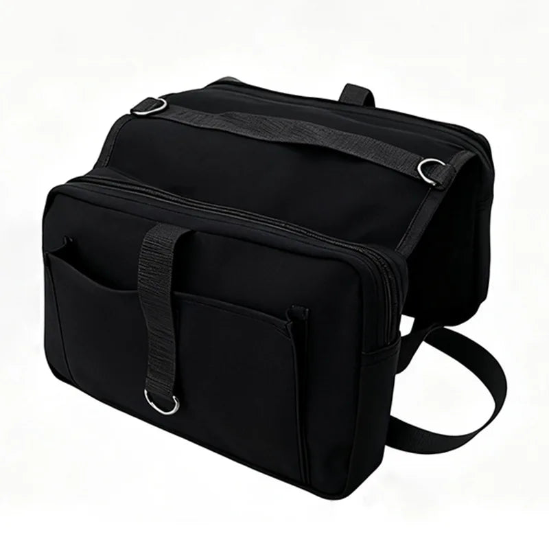 Heavy-Duty Canvas Dog Saddlebag Backpack