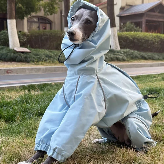 Windproof Dog Raincoat for Large Dog,Adjustable Strap 5XL Available