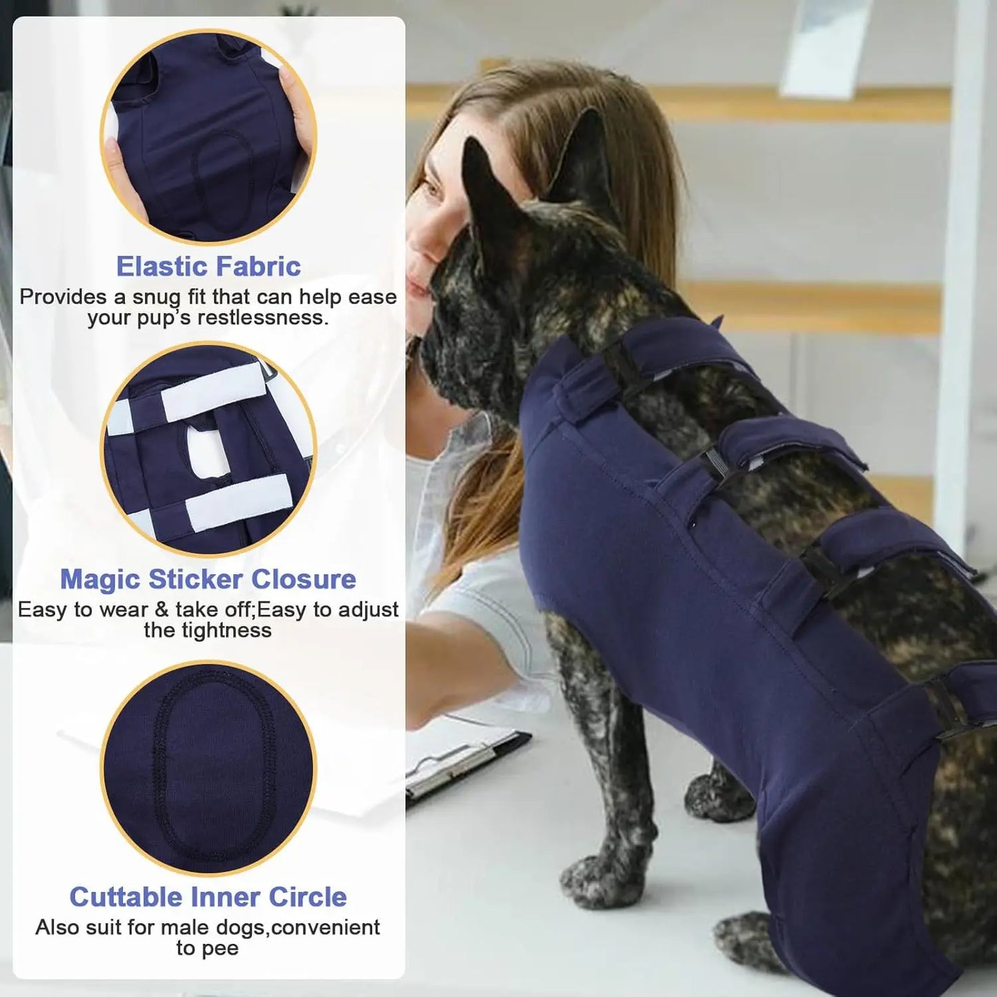 Pet Dog Surgical Suit,Puppy Recovery Clothing After Surgery