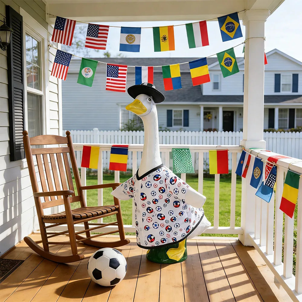 World Soccer Cup Porch Goose Outfits, Soccer Costume Garden 23" Goose
