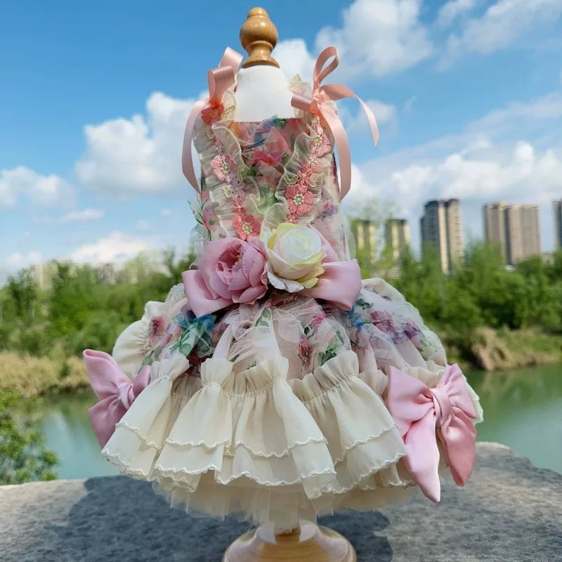 Handmade Long Trailing Puppy Dress (Customize Available)