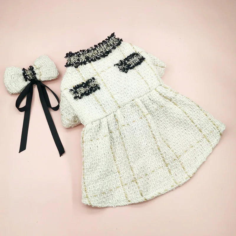 Dog Princess Dresses for Small Breeds,Hat+Bow Tie