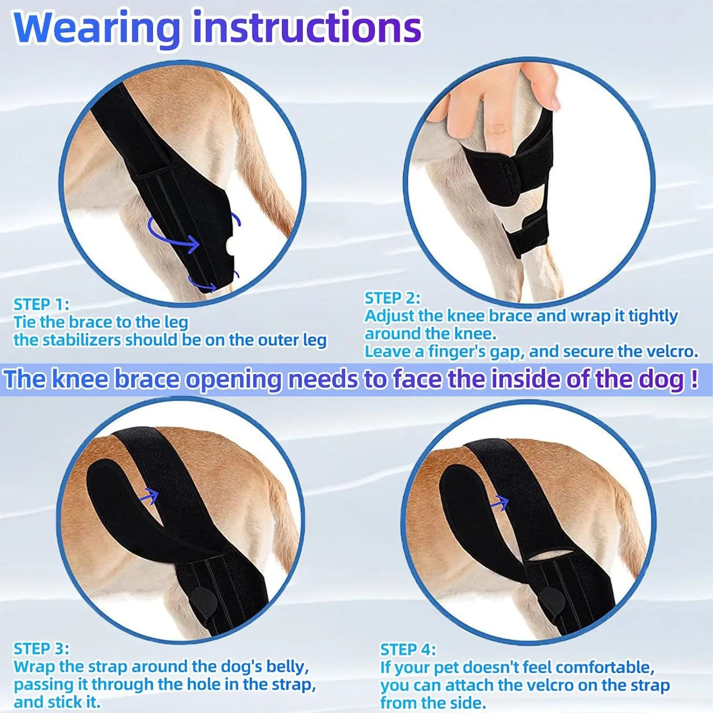 Small Dog Knee Brace ,for Torn Acl Hind Leg,Support with Cruciate Ligament Injury