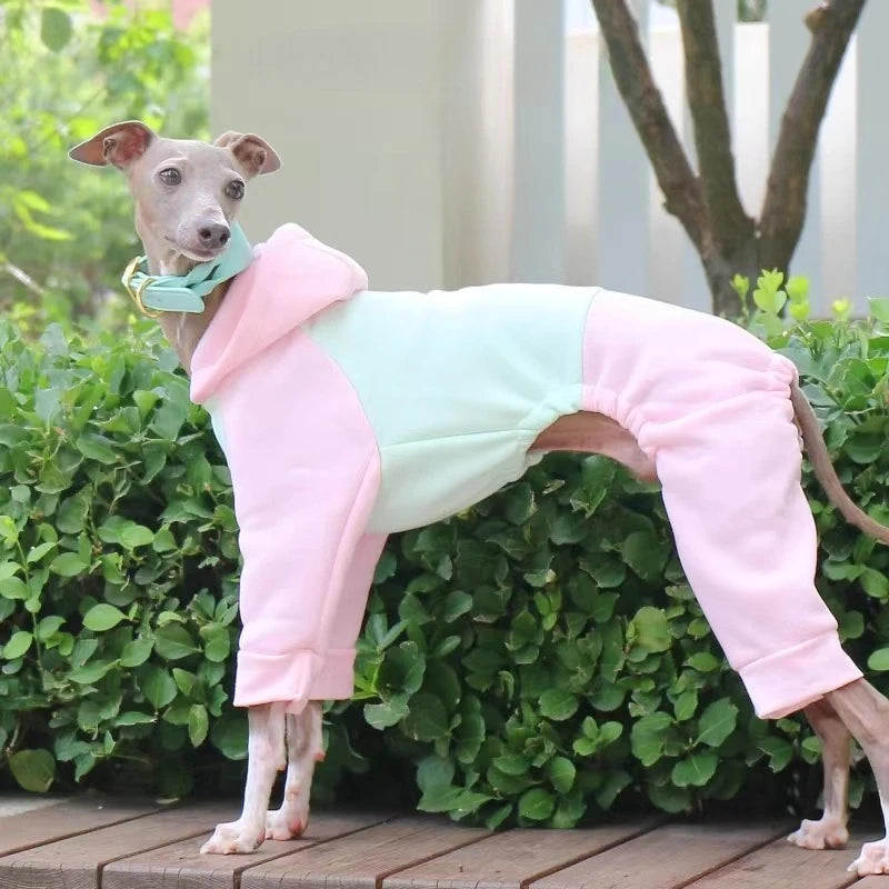 Four-Feet Dog Pajamas Jumpsuit ,Greyhound Whippet Large Breed