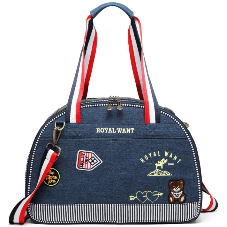 Denim Pet Dog Carrier,Outdoor Traveling Bags Puppy