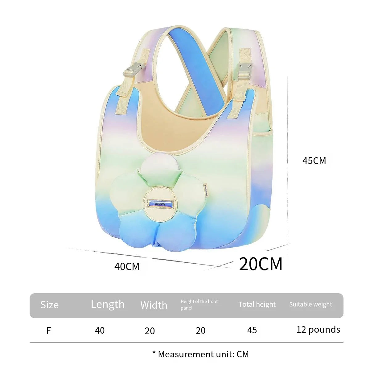 Dreamy Gradient Pet Backpack Carrier for Cats Small Dogs