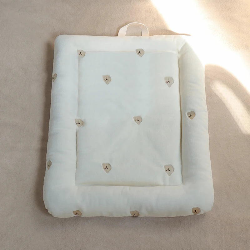 Fleece Blanket Pillow Cushion Set for Dogs,Puppy Sleeping Set 3pcs