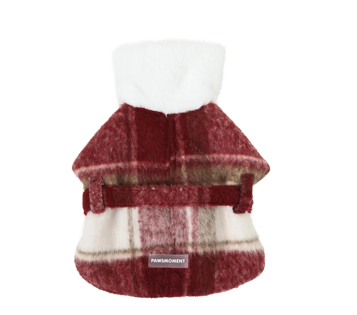 Fleece Pet Dog Cloak,Winter Puppy Coat with Collar&Belt