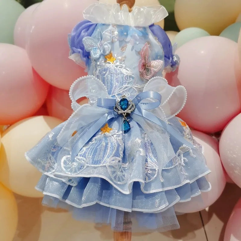 Customize Dog Princess dress( Pumpkin Carriage Dress)