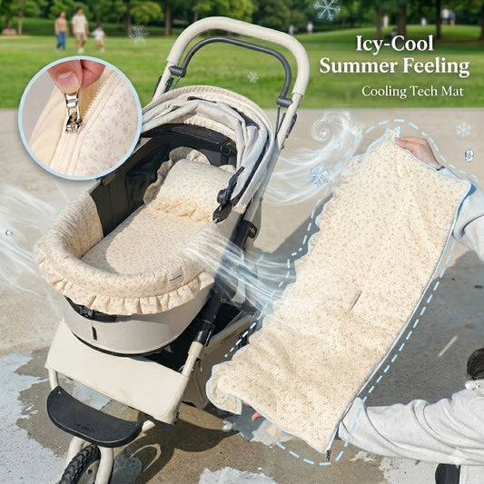 Double-sided Pet Dog Stroller Cushion | Cool Feeling Fabric