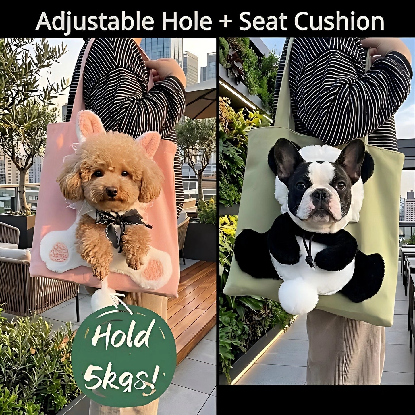 Sling Dog Carriers,Ultra-Cute & Secure Pet Outing Tote Bag