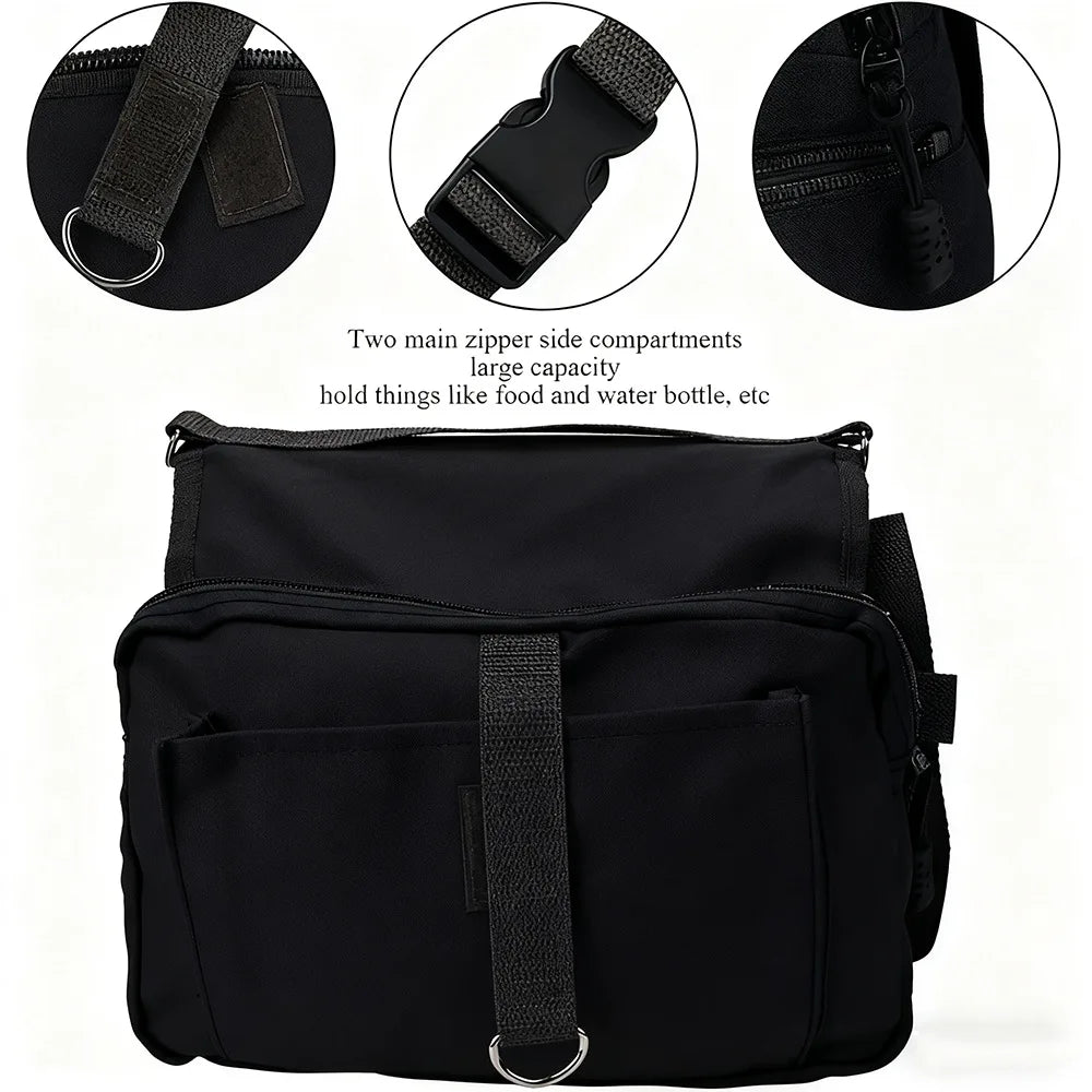 Heavy-Duty Canvas Dog Saddlebag Backpack