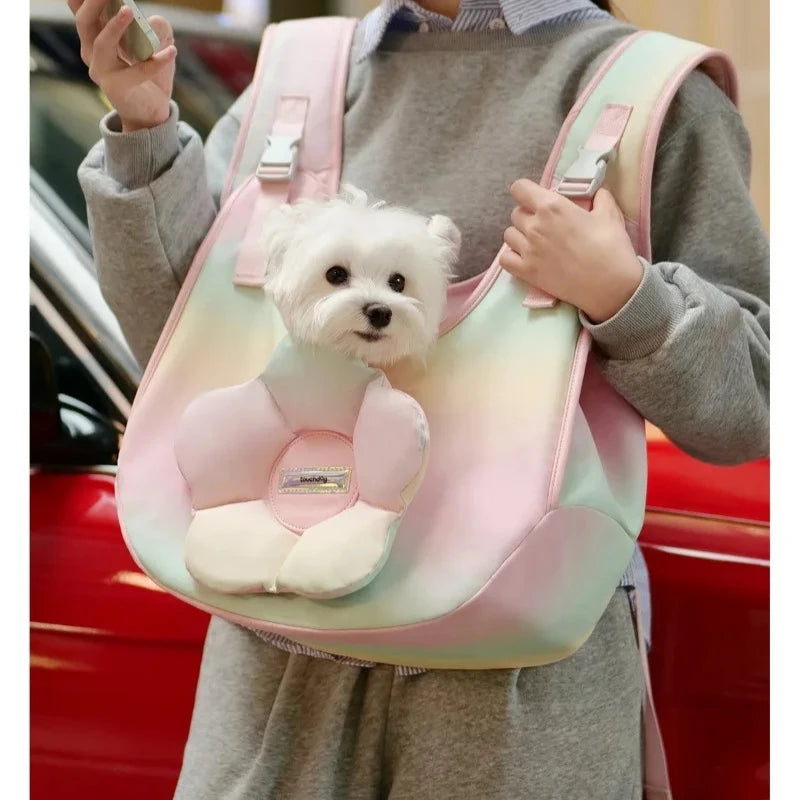 Dreamy Gradient Pet Backpack Carrier for Cats Small Dogs