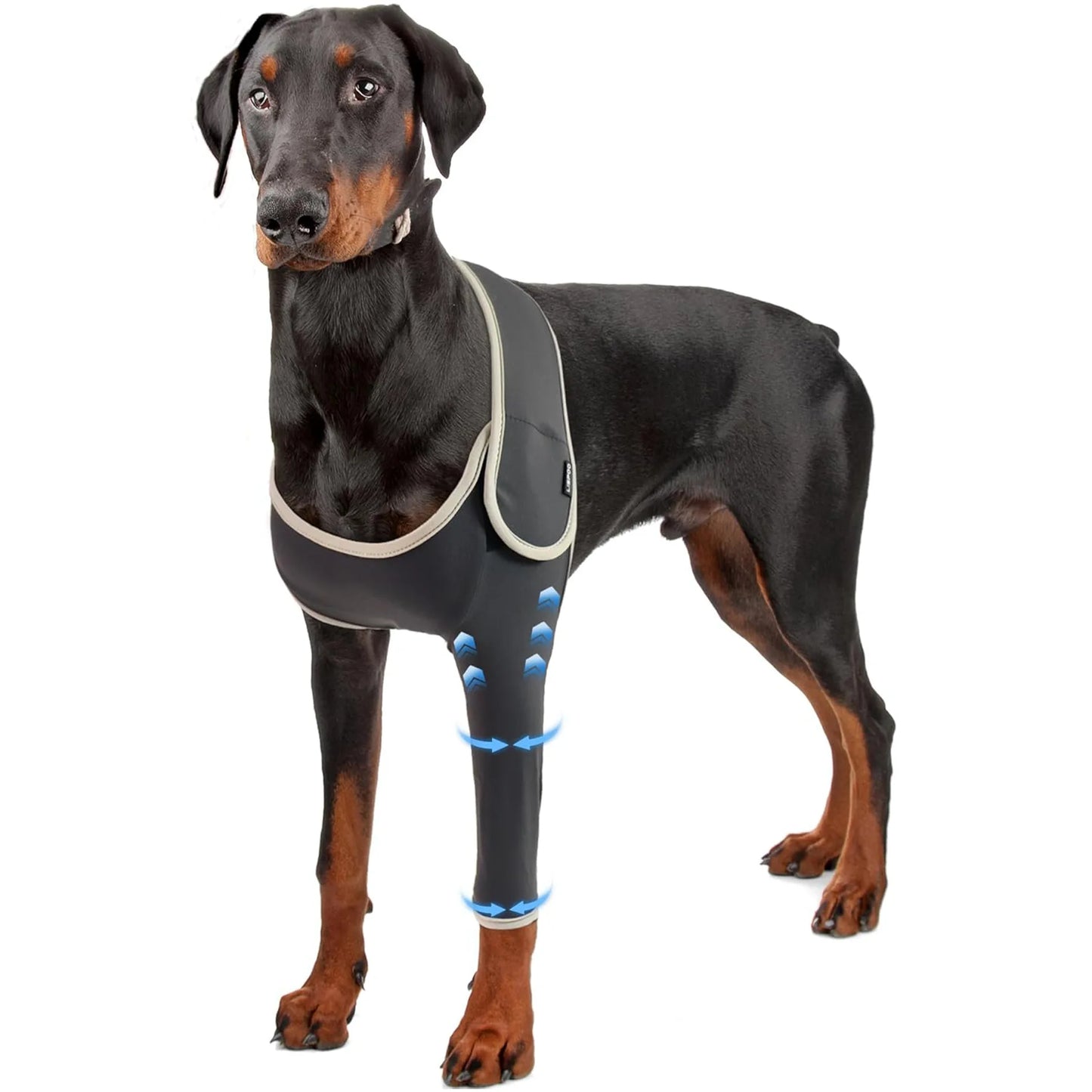 Adjustable Dog Knee Brace, for Front Legs Joint Pain Relief Support (Velcro)
