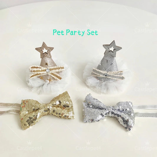 Birthday Hat for Boy Girl,Party Supplies Hat Bow Tie Set