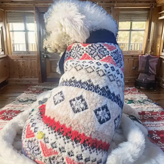 (CastlePet)Christmas Dog Sweater,Mink Cashmere Pullover,Snowflake