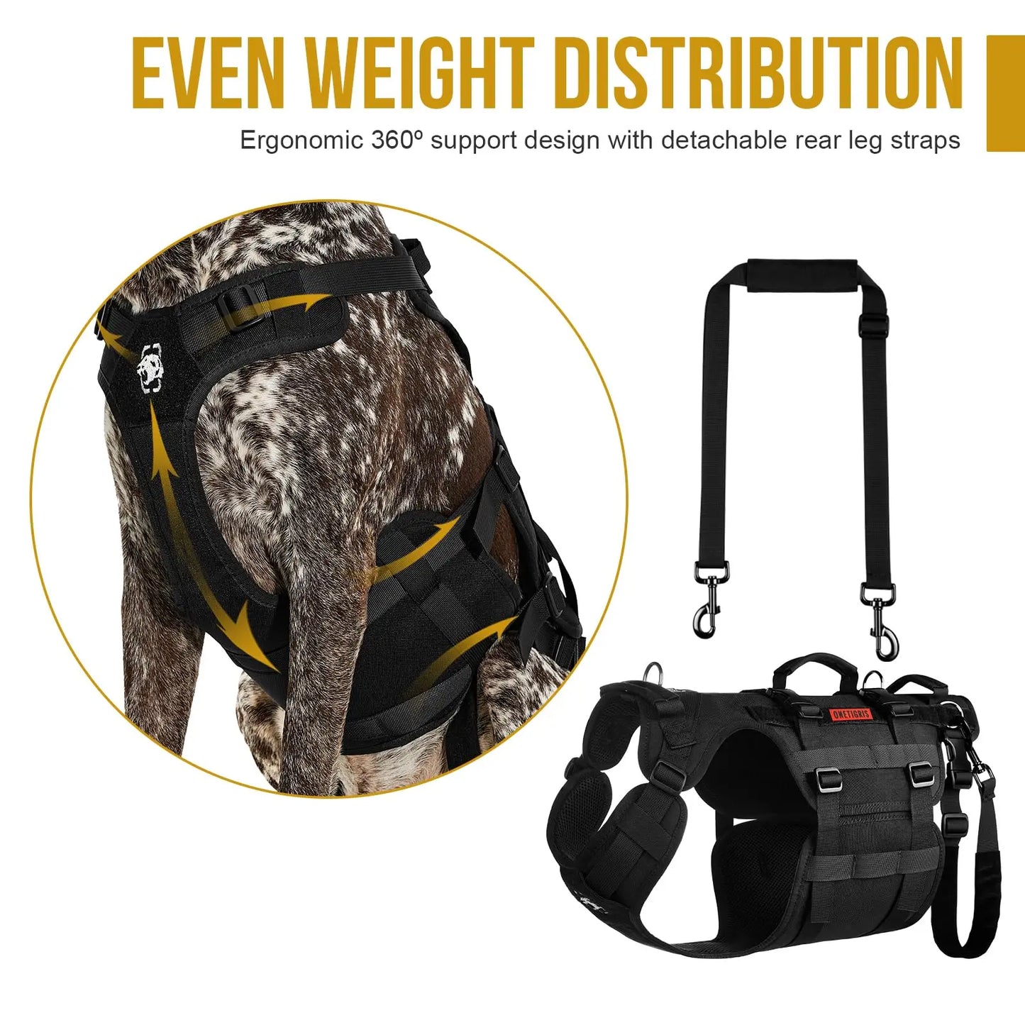 Dog Lift Harness for Outdoor,Pupyy Hip Support Brace,