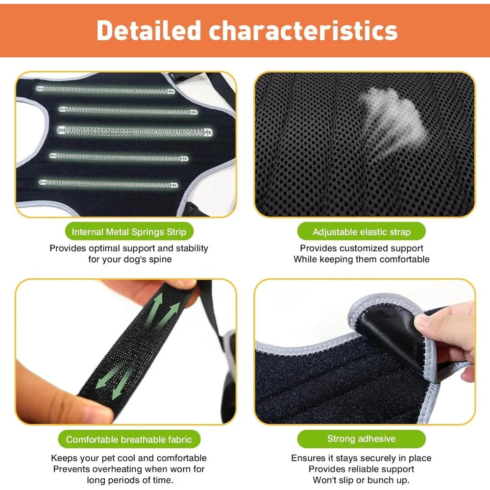 ComfortFlex Dog Back Support Brace – Relieves IVDD