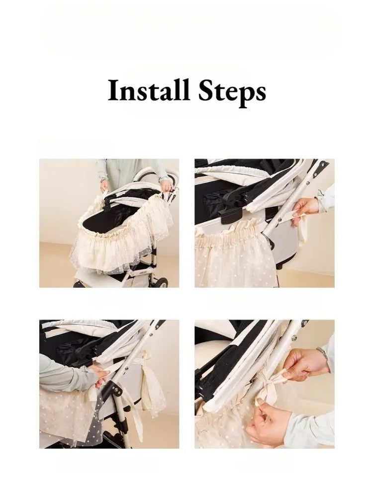 2026 New Lace Pet Stroller Edge Cover | Dog Stroller Liner Accessories