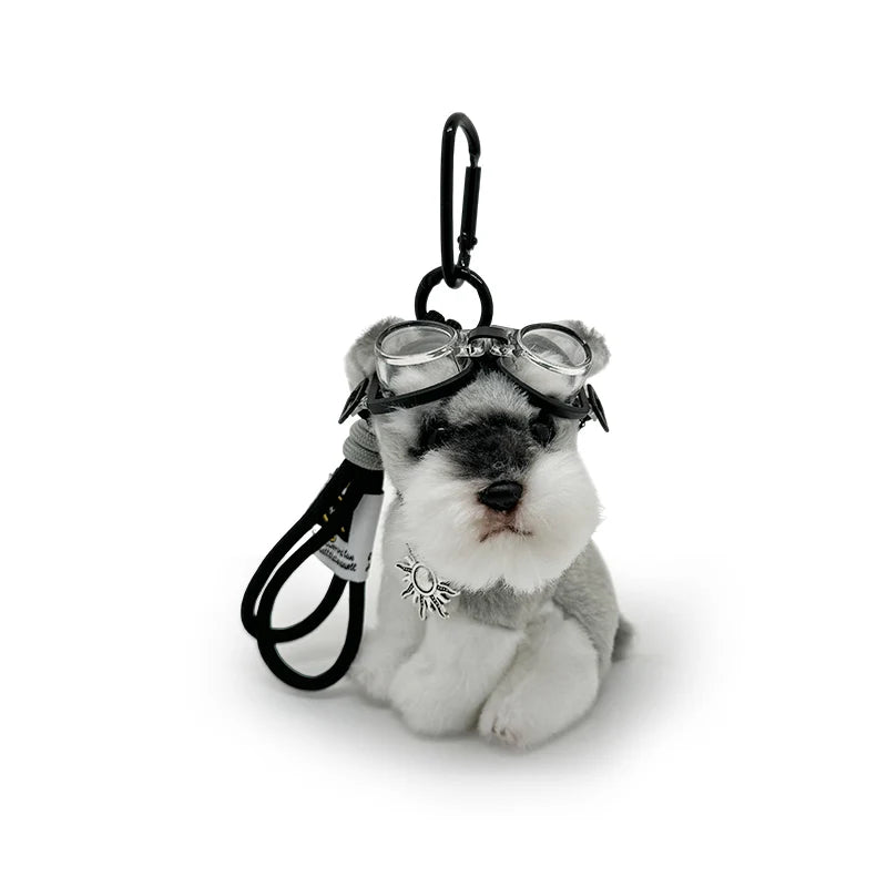 Handmade Dog Gifts ,Schnauzer Plush ornament Kewchain