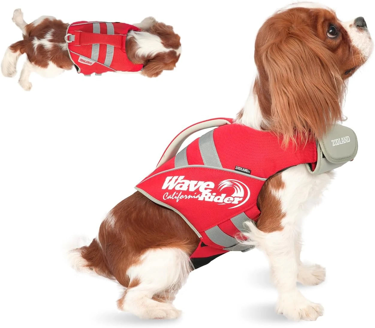 Dog Life Jacket with Reflective Stripes, Swimsuit (For Small Large Dogs)