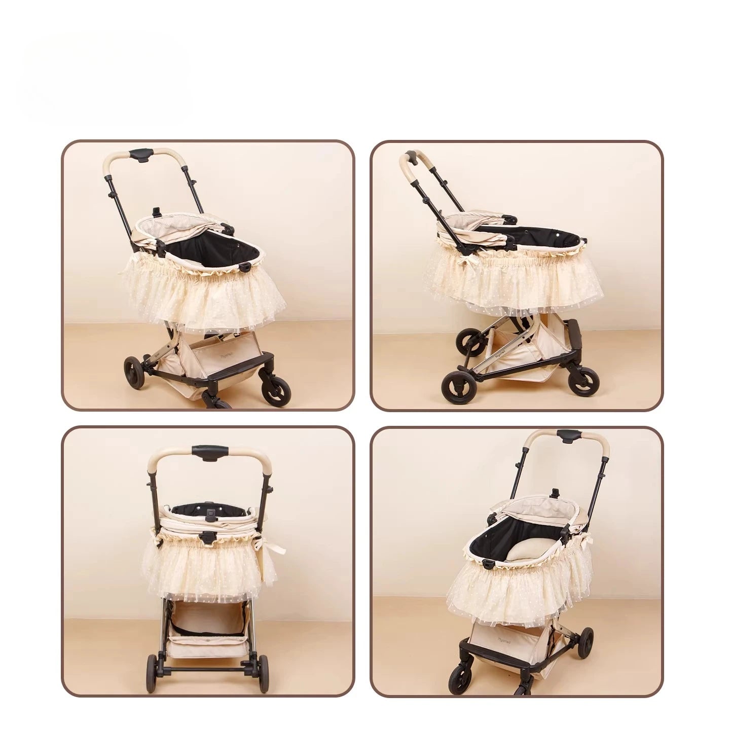 2026 New Lace Pet Stroller Edge Cover | Dog Stroller Liner Accessories