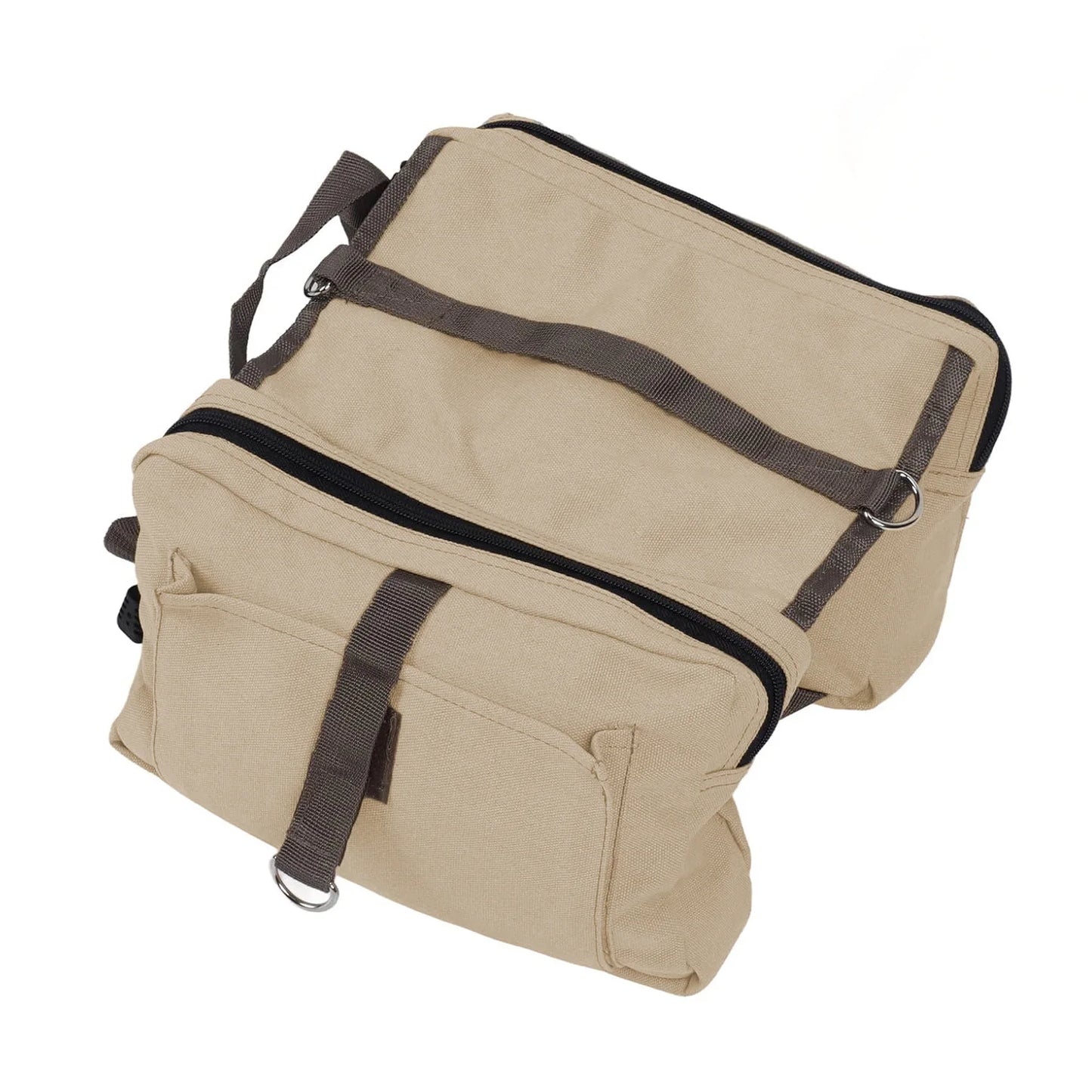 Heavy-Duty Canvas Dog Saddlebag Backpack