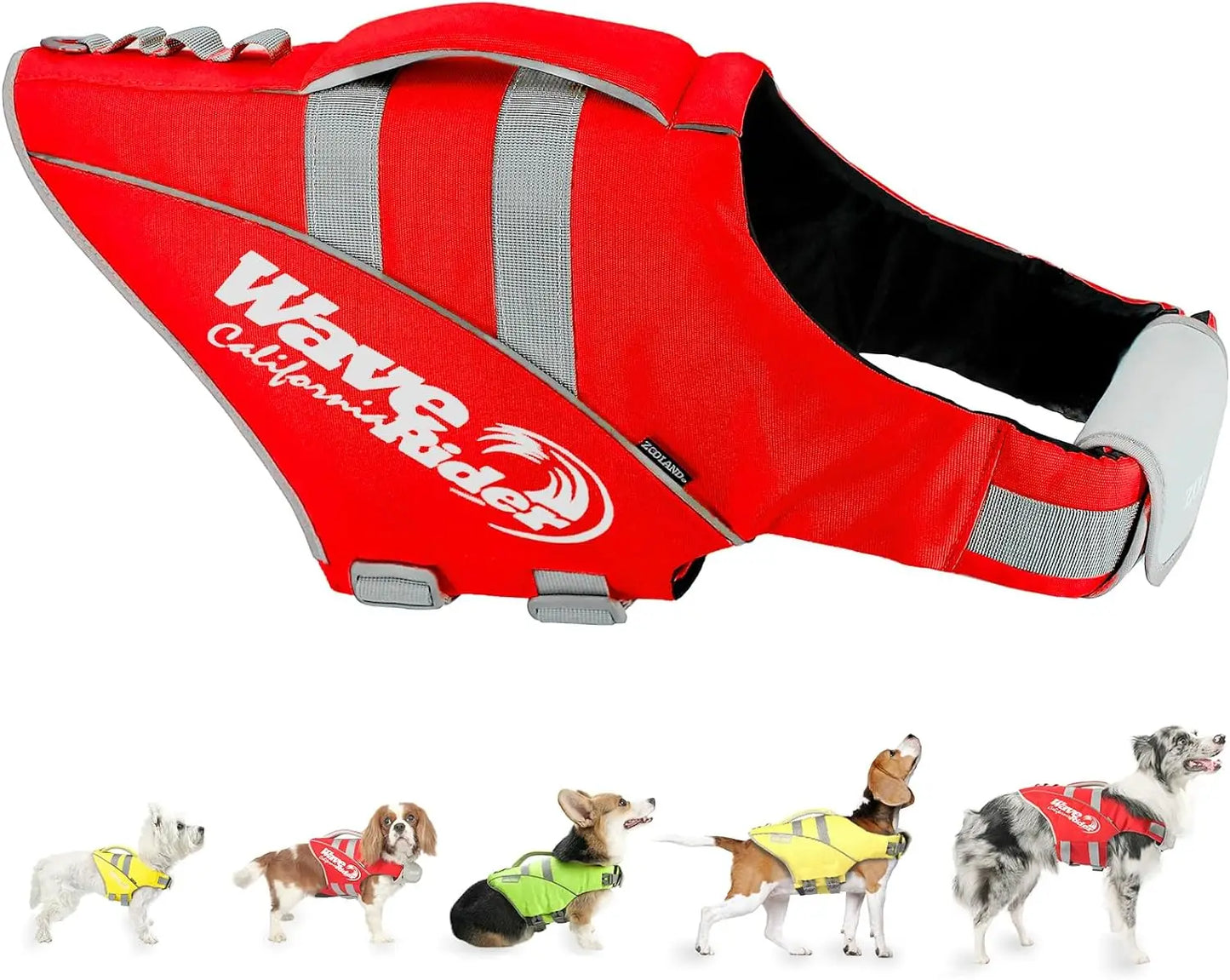 Dog Life Jacket with Reflective Stripes, Swimsuit (For Small Large Dogs)