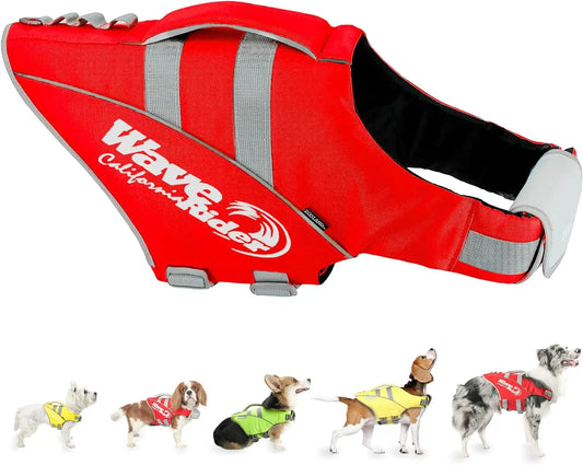 Dog Life Jacket with Reflective Stripes, Swimsuit (For Small Large Dogs)