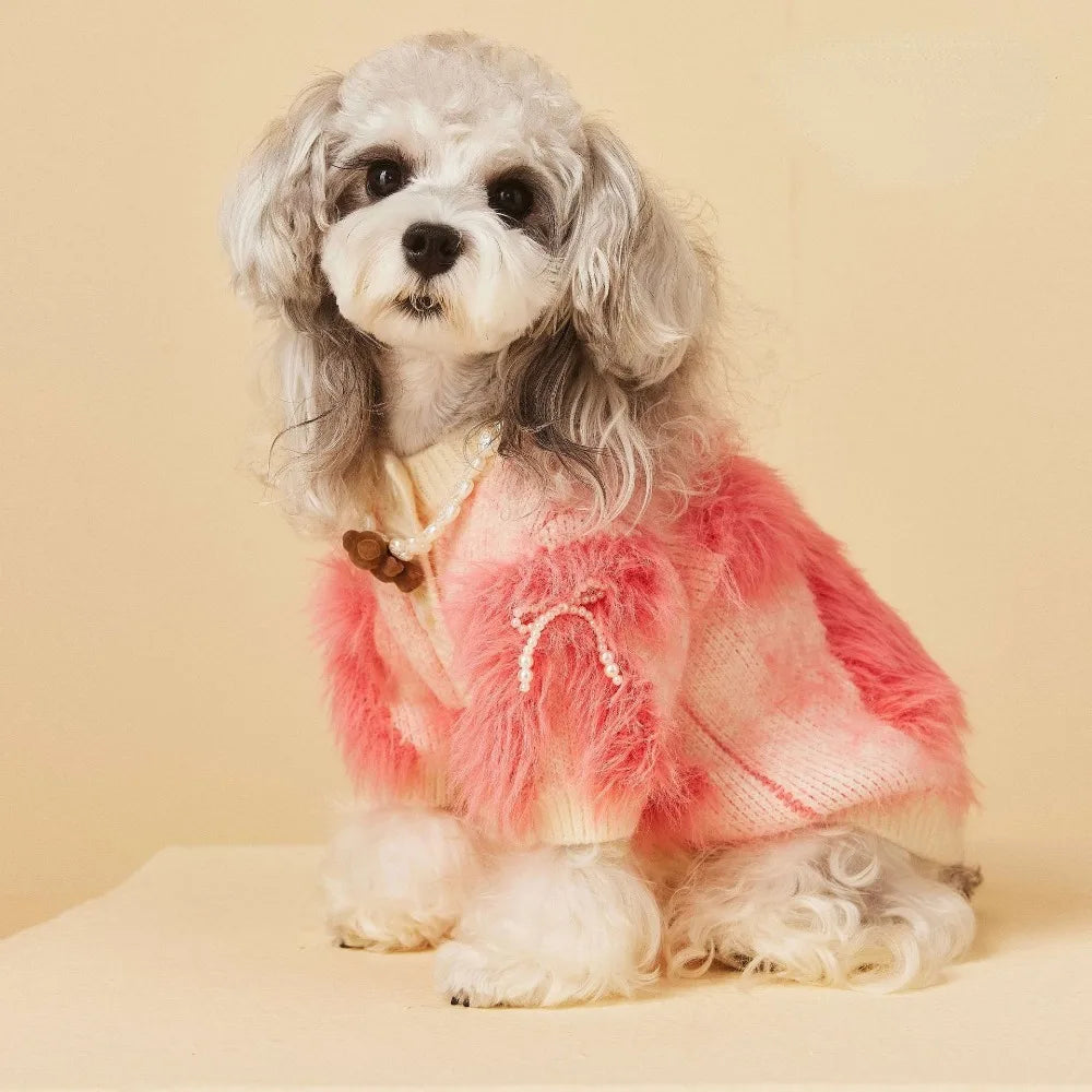 Fairy Knit Sweater for Dogs,Puppy Stretch Knitwear Cardigan