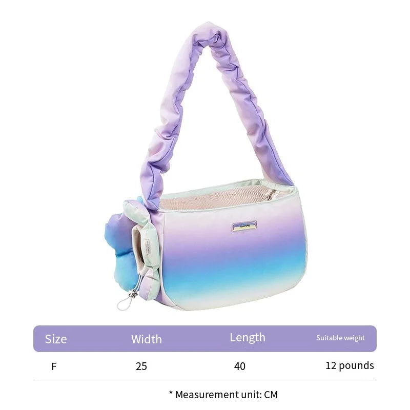 Dreamy Gradient Pet Backpack Carrier for Cats Small Dogs