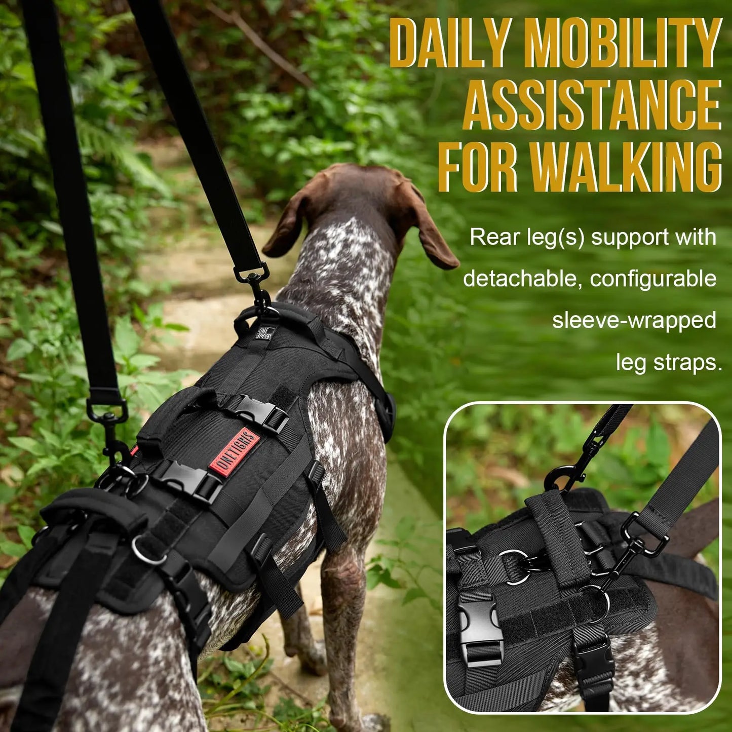 Dog Lift Harness for Outdoor,Pupyy Hip Support Brace,