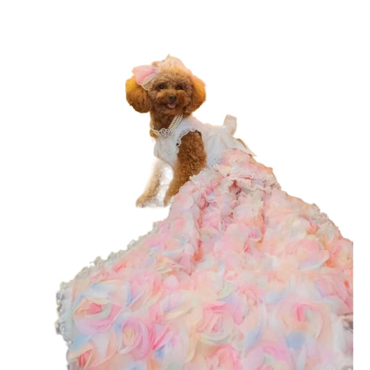 Handmade Long Trailing Dog Gown Luxury(customize avaiable)